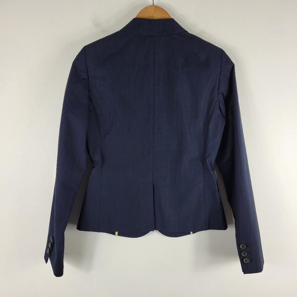 J.Crew Jacquard Pin Stripe Cotton Single Breasted Notch Lapel Blazer - Picture 8 of 8